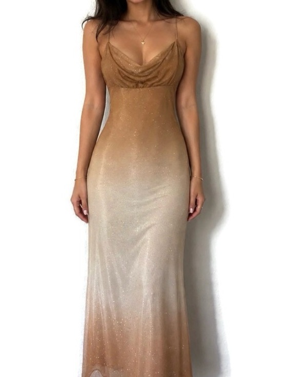 Zum Zum by Niki Livas Dresses & Skirts - Zum Zum by Niki Livas Gold Sleeveless Maxi Dress Size 2